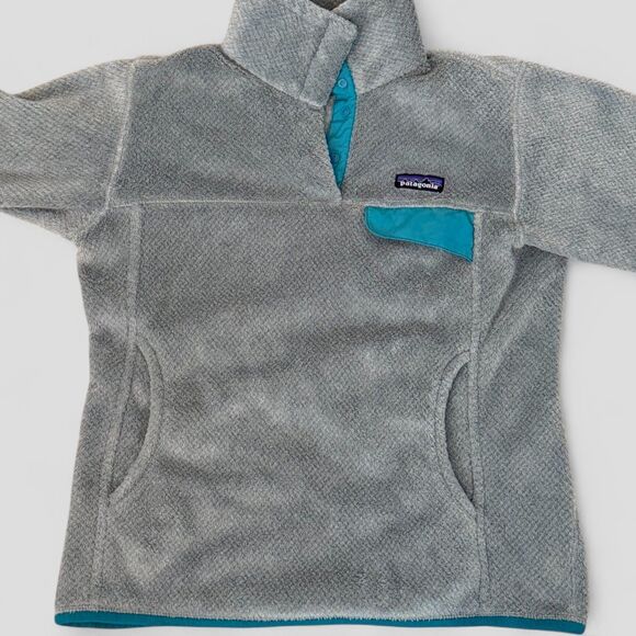 Patagonia Women's 1/4 Snap Jacket Fleece Re-Tool Snap-T Pullover Pockets Size Sm - Picture 2 of 9